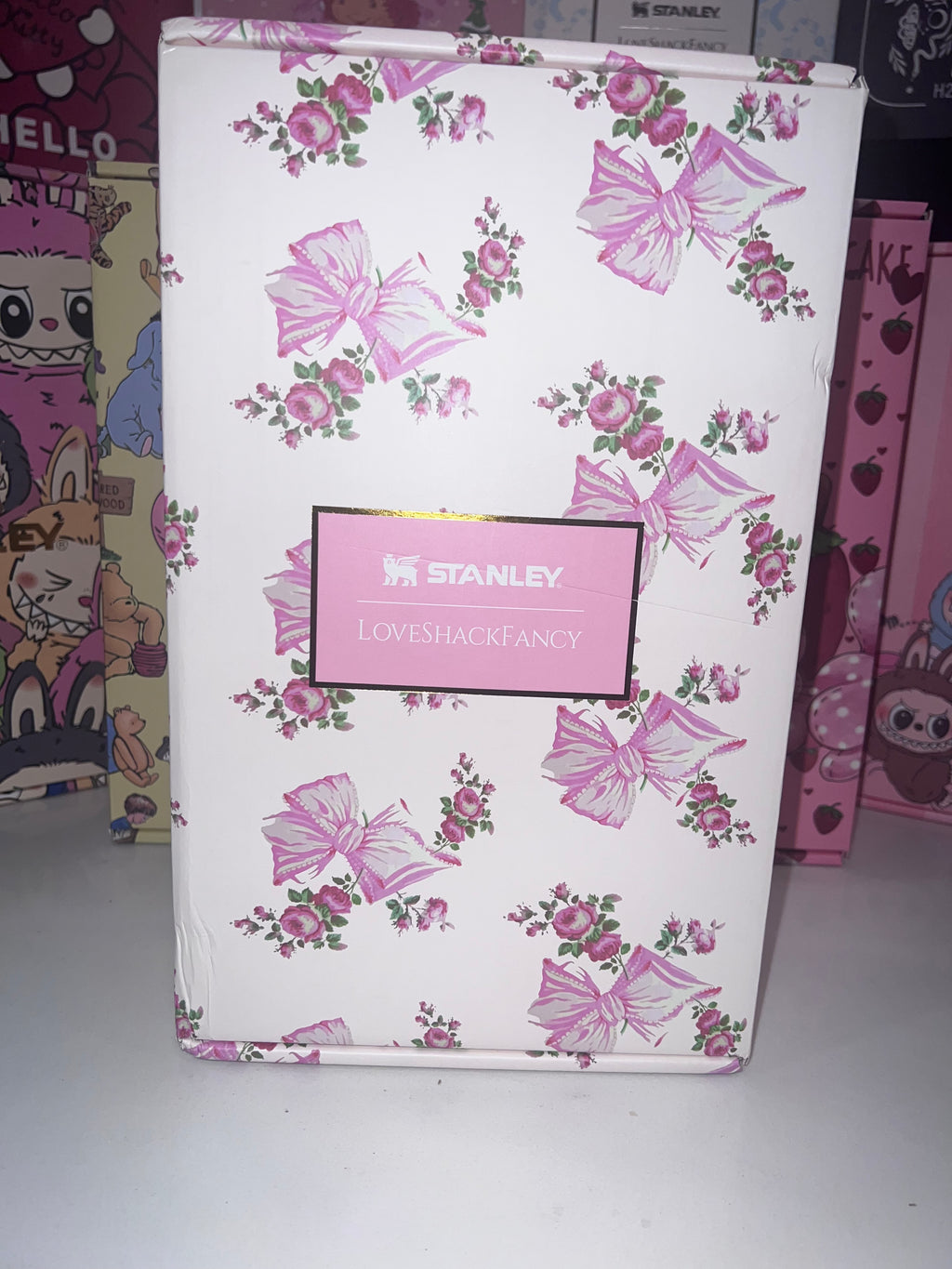 * * LIMITED EDITION * Stanley x LoveShackFancy - Pink Ribbon Rose 40 oz Quencher H2.0 FlowState Tumbler – 100% Authentic (New In Box)