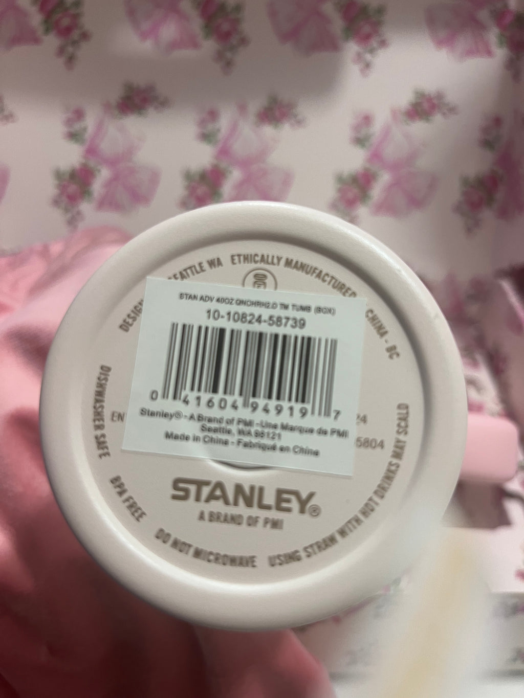 * * LIMITED EDITION * Stanley x LoveShackFancy - Pink Ribbon Rose 40 oz Quencher H2.0 FlowState Tumbler – 100% Authentic (New In Box)